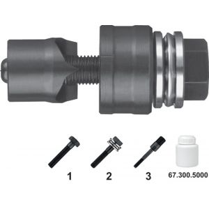 Phantom 67.120 gatenpons met 3-voudig splijtstempel voor hand- en hydraulisch gebruik met bout en lager 225 mm 67.120.2251