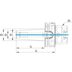 Phantom 82.217 opschroef opname HSK-A volgens DIN 69893 HSK63A M10 L100 mm 82.217.6104