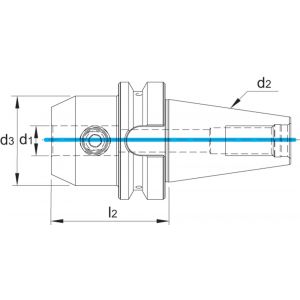 Phantom 82.156 DIN 6359 Weldonhouder BT volgens MAS 403 BT BT40 14 mm L63 mm 82.156.4141