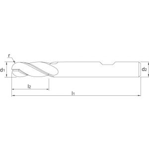 Phantom 36.324 HSS-E radiusfrees 4-snijder DIN 844-B kort type N TiAlN 16x32 mm 36.324.1600