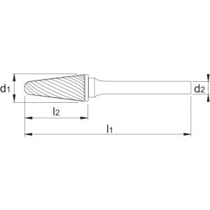 Phantom 41.623 HM stiftfrees model L kegelvorm met ronde kop schacht 3 mm 1-ALU 3x127x3x38 mm 41.623.0301