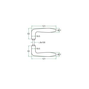 Artitec RVS Woning deurkruk paar Cino RVS mat 00190-WCX