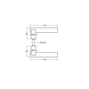 Artitec RVS Woning deurkruk paar Dorina RVS mat 00520