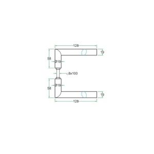 Artitec RVS Woning deurkruk paar Jade RVS mat 00800-WCX