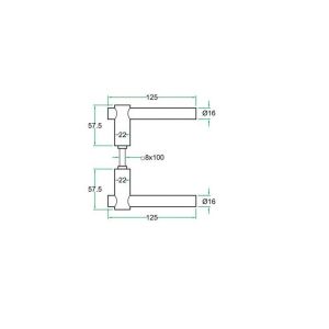 Artitec RVS Woning deurkruk paar Gisela RVS mat 00820