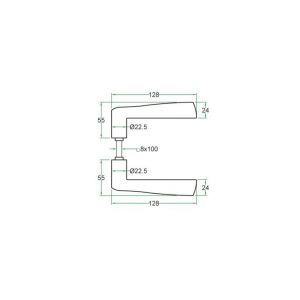 Artitec RVS Woning deurkruk paar Wing RVS mat 00850-WCX