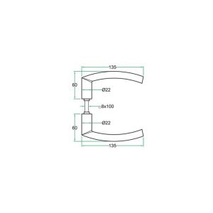 Artitec RVS Woning deurkruk paar Lana RVS mat 00970