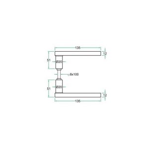 Artitec RVS Woning deurkruk paar Laura RVS mat 00900