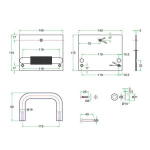 Artitec voetopener deur handsfree RVS mat 92045