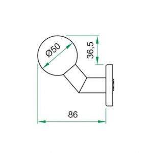 Artitec Permafix Proline wissel bolknop verkropt vast PF RVS mat zonder nokken 96143