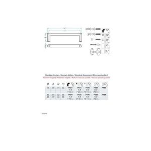 Artitec PH64 deurgreep RVS diameter 32x300 mm doorgaand met sierdop deurdikte 27-72 mm 64132/03000332/15