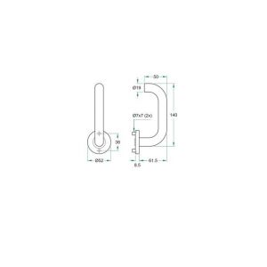 Artitec Proline Classic schuifdeurgarnituur rozet Chase RVS mat EN91050RV05.X8