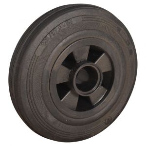 Protempo serie 01 transportwiel los PP velg standaard zwarte rubberen band 125 mm rollager RVS 101.129.150.000