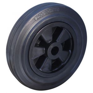 Protempo serie 01 transportwiel los PP velg standaard zwarte rubberen band 250 mm glijlager 101.251.250.000