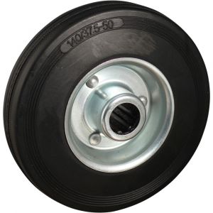 Protempo serie 02 transportwiel los stalen velg standaard zwarte rubberen band 100 mm rollager 102.102.120.000