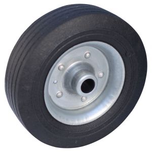 Protempo serie 02 transportwiel los stalen velg standaard zwarte rubberen band 200 mm glijlager 102.201.200.060