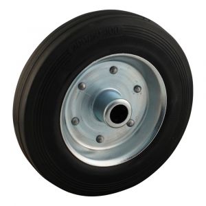 Protempo serie 02 transportwiel los stalen velg standaard zwarte rubberen band 200 mm rollager 102.202.200.000