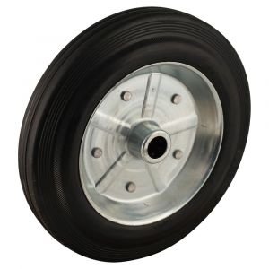 Protempo serie 02 transportwiel los stalen velg standaard zwarte rubberen band 250 mm rollager 102.252.200.050