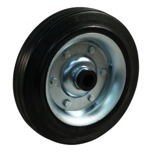 Protempo serie 02 transportwiel los stalen velg standaard zwarte rubberen band 280 mm rollager 102.282.250.000