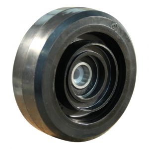 Protempo serie 07 transportwiel los zwarte PA velg zwarte elastische rubberen band ± 70 shore A 160 mm kogellager 107.166.120.000