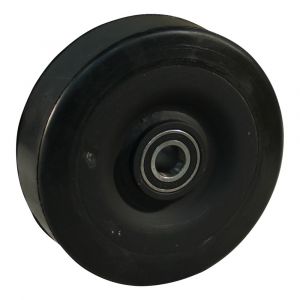 Protempo serie 18 transportwiel los stalen velg zwarte elastische rubberen band ± 72 shore A 250 mm kogellager 118.256.300.080