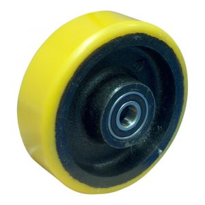 Protempo serie 28 transportwiel los gietijzeren velg PU band ± 94 shore A 100 mm kogellager 128.106.150.030