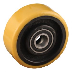 Protempo serie 28 transportwiel los gietijzeren velg PU band ± 94 shore A 100 mm kogellager 128.106.200.040