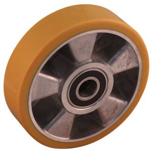 Protempo serie 29 transportwiel los aluminium velg PU band ± 94 shore A 150 mm kogellager 129.156.200.140