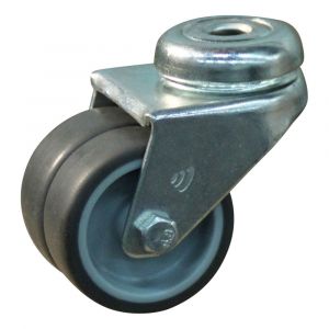 Protempo serie 68-62 zwenk apparatenwiel boutgat stalen gaffel grijze PA velg TPE band 50 mm glijlager 468.501.620.000