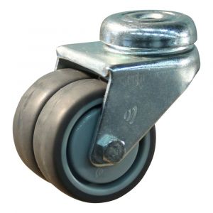 Protempo serie 68-62 zwenk apparatenwiel boutgat stalen gaffel grijze PA velg TPE band 50 mm kogellager 468.506.620.000