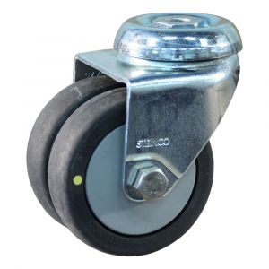 Protempo serie 93 zwenk apparatenwiel boutgat stalen gaffel PP velg electrisch geleidend loopvlak 75 mm kogellager 493.756.420.000