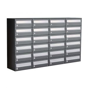 Allux Hive set postkast staal verzinkt gepoedercoat 4-breed 6-hoog antraciet 40030065_4x6