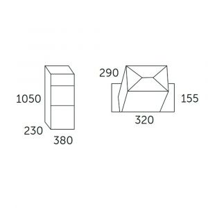 Allux 600 pakketzuil brievenbus zwart 40060070