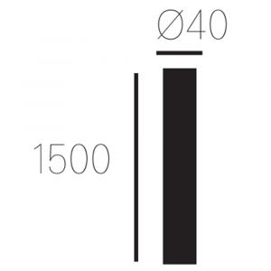 Allux 1005 statief postkast 2 palen wit 40100540