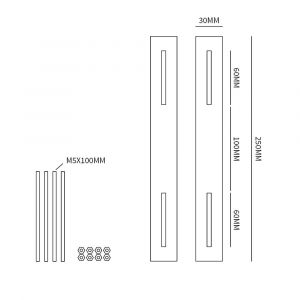 Allux postkast toebehoor universeel hekmontage 42000021