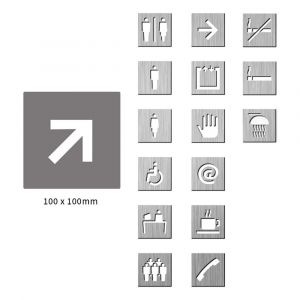 Didheya pictogram vierkant Vrouw RVS inox 51952002