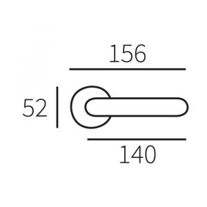 Tropex Helsinki deurkruk 304 rond rozet inox 62040012