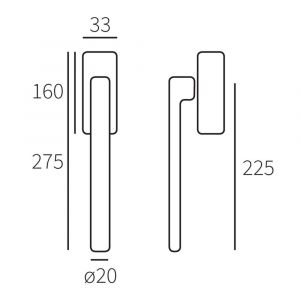 Tropex Phoenix hefschuifdeurgreep RVS inox blind 62081002