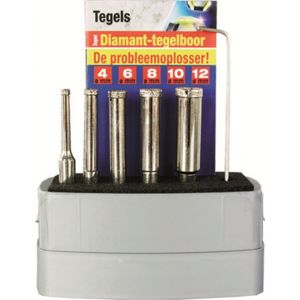 Rotec 758.9 diamant tegelboor set 6 delig 758 5-12 mm met inbussleutel 758.9005