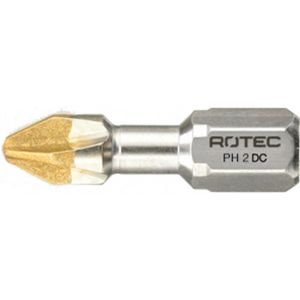 Rotec 801 Torsion schroefbit Diamond C6.3 Phillips PH 2x25 mm set 10 stuks 801.3002
