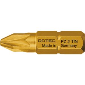 Rotec 803 schroefbit TiN C6.3 Pozidriv PZ 1x25 mm set 10 stuks 803.2001