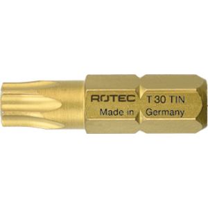 Rotec 806 schroefbit TiN C6.3 Torx T 40x25 mm set 10 stuks 806.2040