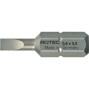 Rotec 812 schroefbit Basic C6.3 zaagsnede SL 0,6x3,5 mm L=25 mm set 10 stuks 812.0035
