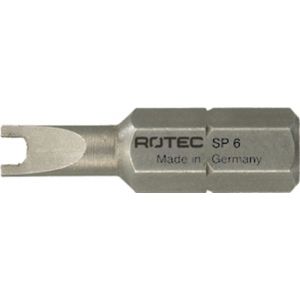 Rotec 814 schroefbit Basic C6.3 met spanner S4x25 mm set 10 stuks 814.0004