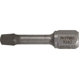 Rotec 817 Impact schroefbit Diamond C6.3 Robertson SQD 2x30 mm set 10 stuks 817.3202