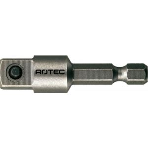 Rotec 820 adapter E6.3 > vierkant 3/8 inch met stift L=50 mm set 10 stuks 820.0050