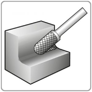 Rotec 432 HM stiftfrees model C Z7 steel-vertand diameter 12,7x25x70 mm d2=6 mm 432.1307