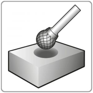 Rotec 433 HM stiftfrees model D Z1 aluminium-vertand diameter 12,7x11x56 mm d2=6 mm 433.1302