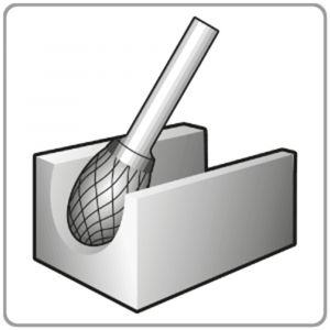 Rotec 434 HM stiftfrees model E Z6 kruisvertand diameter 9,6x16x168 mm d2=6 mm 434.1061