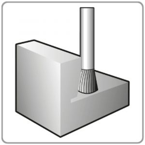 Rotec 441 HM stiftfrees model N Z6 kruisvertand diameter 3x4x38 mm d2=3 mm 441.0301